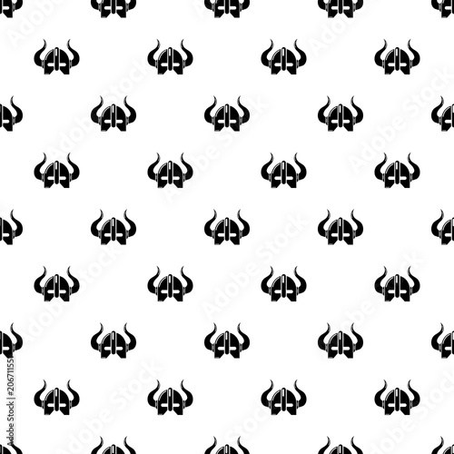 Viking helmet pattern vector seamless repeating for any web design