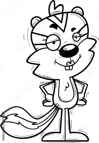 Confident Cartoon Female Chipmunk