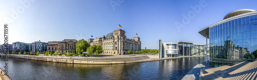 Berlin, Reichstag, Spree, Panorama 