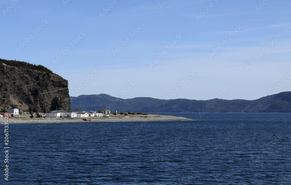 coastline of Bell Island seen from the ocean, Avalon region Newfoundland, Canada coastline of Bell Island seen from the ocean, Avalon region Newfoundland, Canada