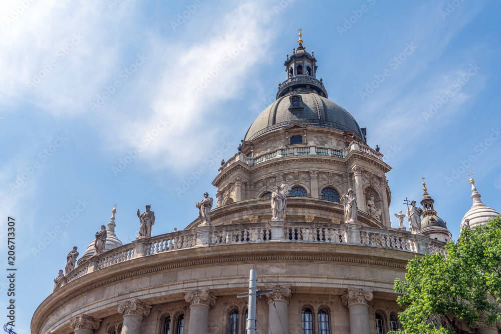 Close up view of Saint Stephen's Basilica in Budapest, Hungary. Back side of St.Stephen building. Close up view of Saint Stephen's Basilica in Budapest, Hungary. Back side of St.Stephen building.