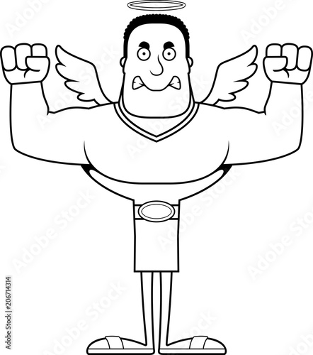 Cartoon Angry Angel