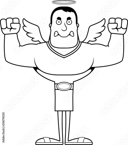 Cartoon Angry Angel