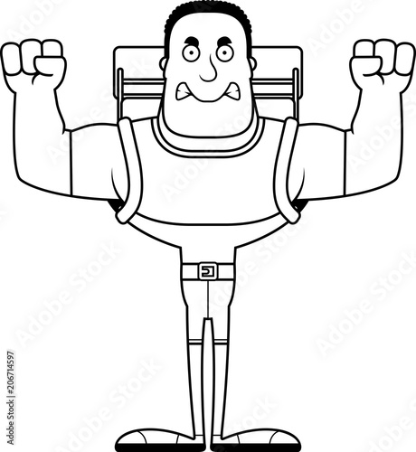 Cartoon Angry Hiker
