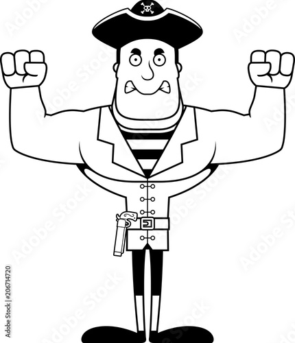 Cartoon Angry Pirate