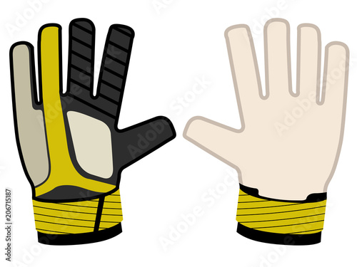 Isolated goalkeeper gloves icon