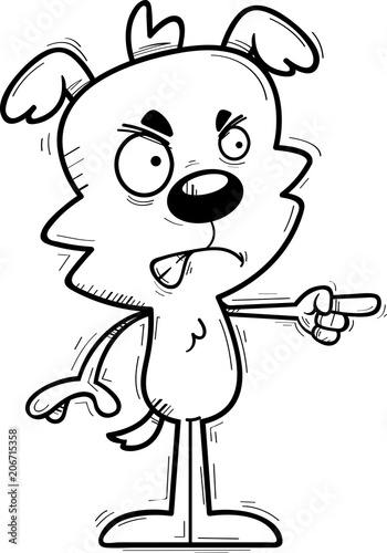 Angry Cartoon Male Dog