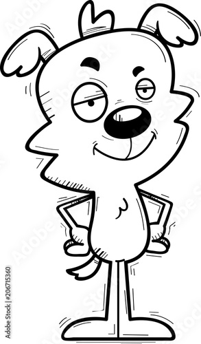 Confident Cartoon Male Dog