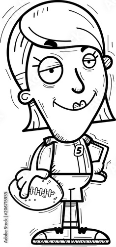 Confident Cartoon Football Player