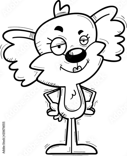 Confident Cartoon Female Koala
