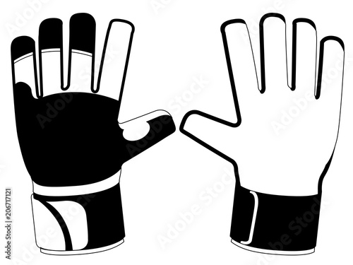 Isolated goalkeeper gloves icon