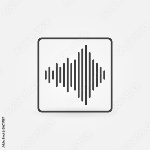 Sound wave vector concept outline icon