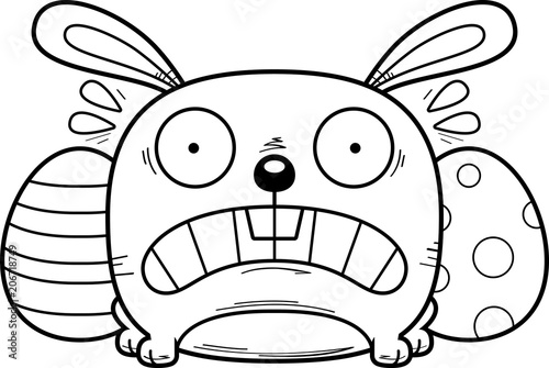 Terrified Cartoon Easter Bunny