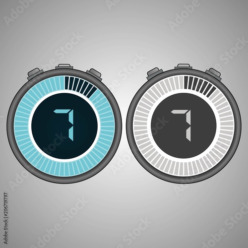 Electronic Digital Stopwatch 7 seconds