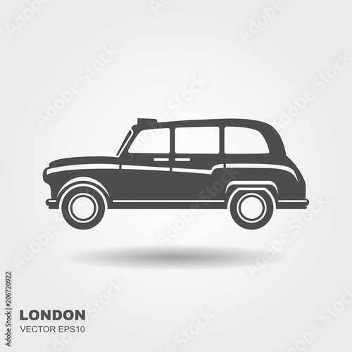 London car taxi vector illustration
