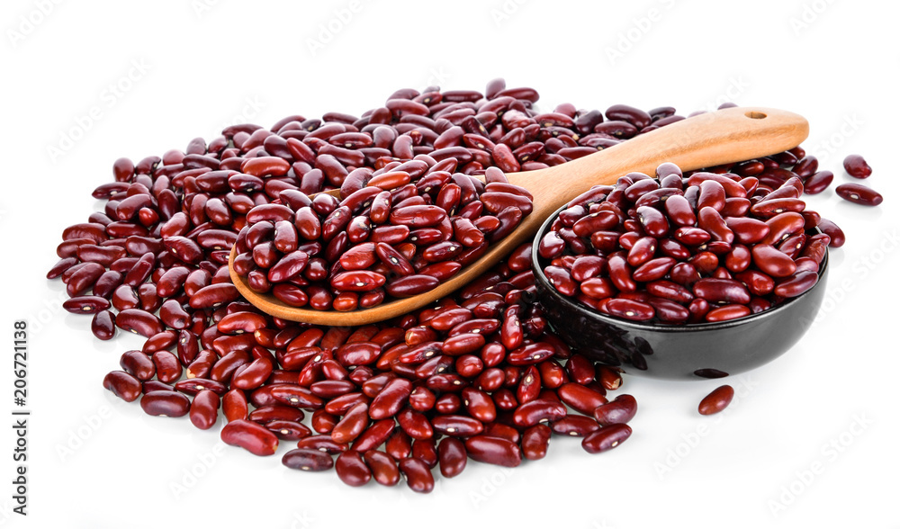 Red Beans Isolated on White Background Red Beans Isolated on White Background