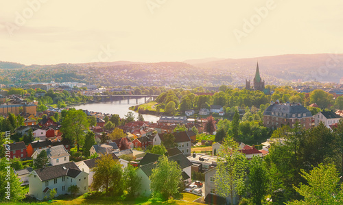 Trondheim at sunset photo