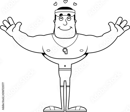 Cartoon Lifeguard  Hug