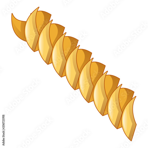 Fusilli pasta icon. Cartoon of fusilli pasta vector icon for web design isolated on white background