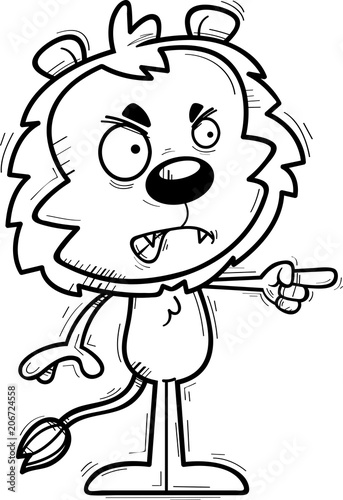 Angry Cartoon Male Lion