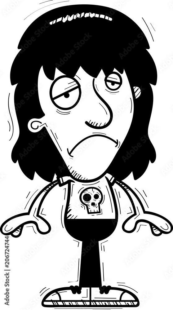 Sad Cartoon Metalhead Sad Cartoon Metalhead
