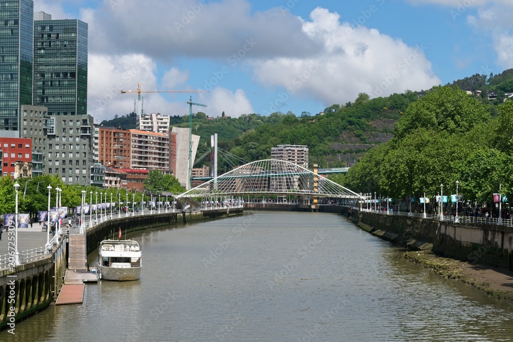 Looking down the river in Bilbao