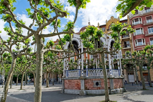 Trees and gazebo in Portugalete