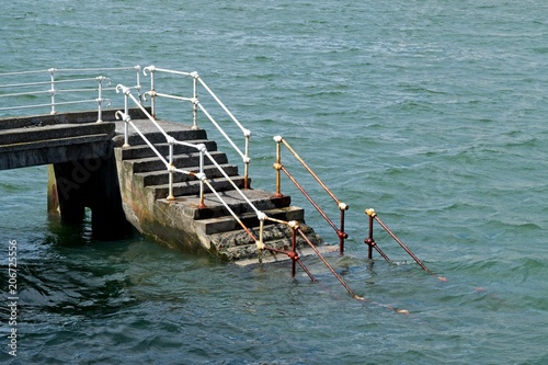Stairs into the river