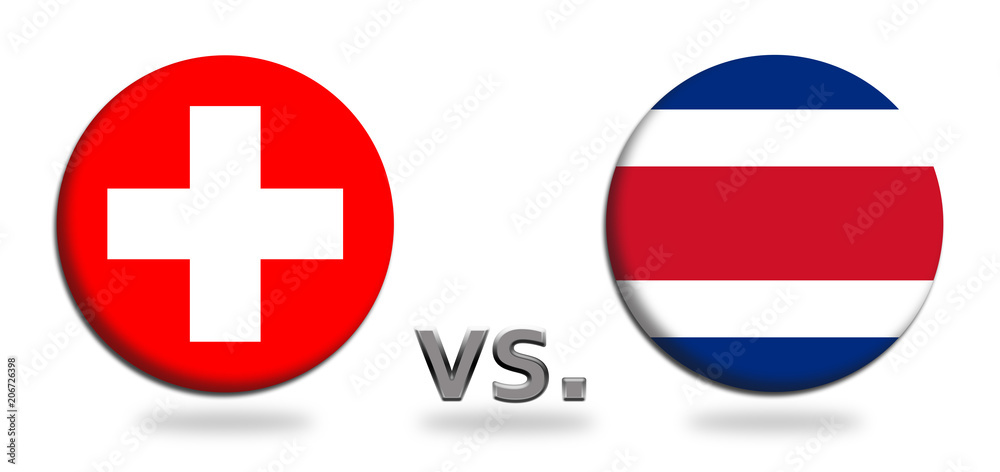Obraz premium Russia 2018 Group E Switzerland versus Costa Rica