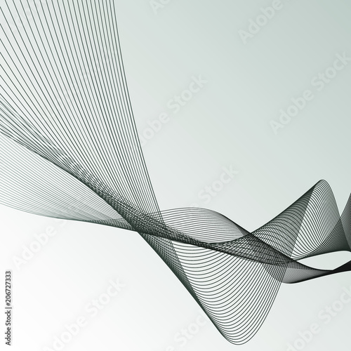 Vector illustration in monochrome pastel tones, clip art. Abstract soft background with waves. Drawing can be used for background design, posters, paintings, textiles, web design.