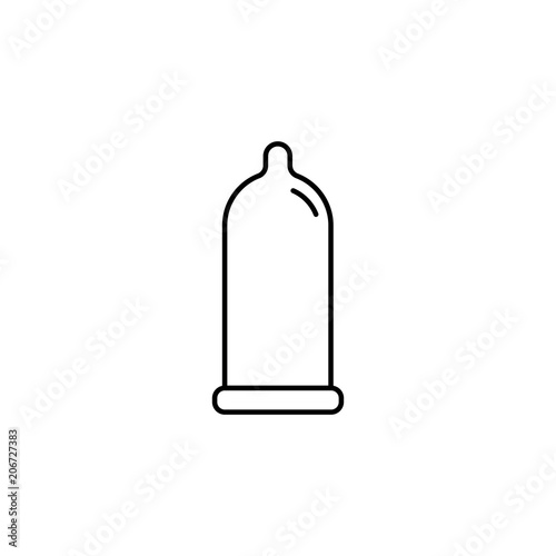 condom preservative symbol line black icon