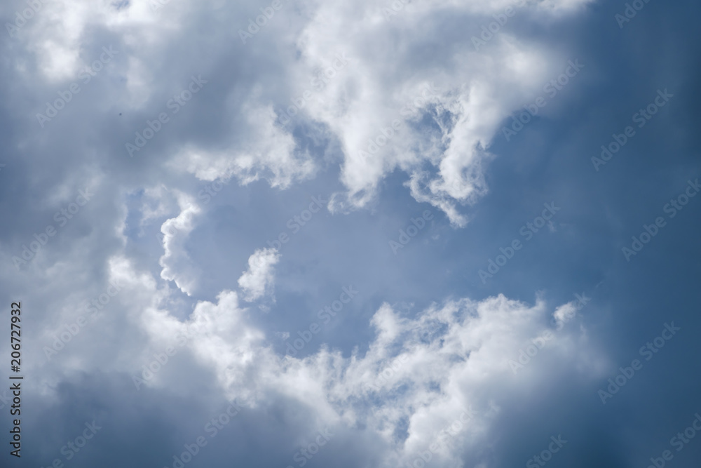 Blue sky with white clouds, summer heaven light beautiful background Blue sky with white clouds, summer heaven light beautiful background