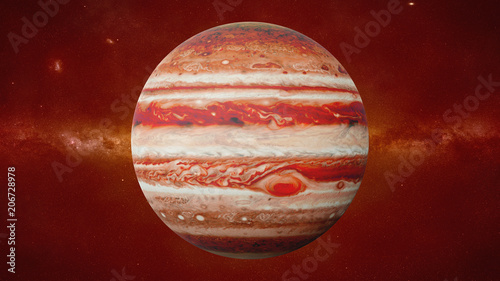 Fototapeta Naklejka Na Ścianę i Meble -  planet Jupiter, the fifth and largest planet from the Sun, planet in the Solar System