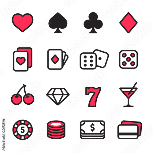 Casino icon set
