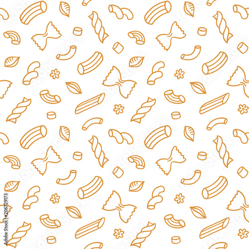 Vászonkép Seamless pasta pattern