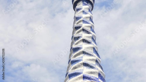 Park Guell - Tilt down shot from the Porter's lodge tower.