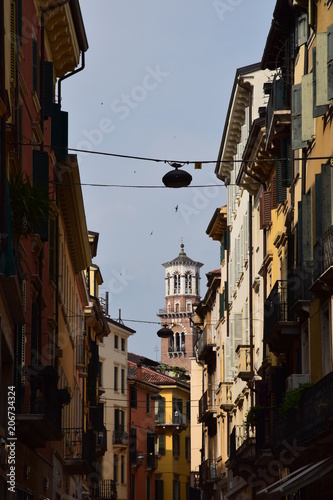 Verona - panorama cittadino con la torre dei Lamberti