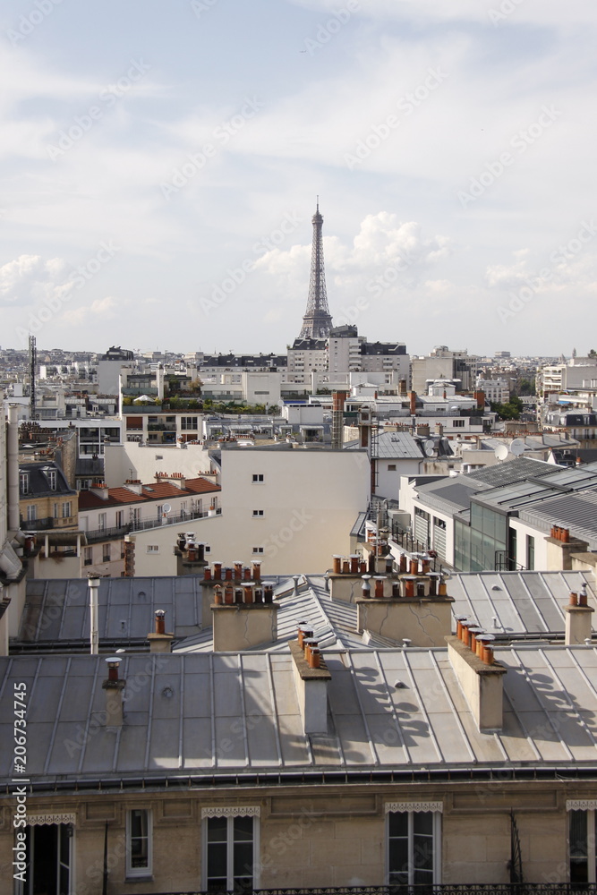 Tour Eiffel et panorama urbain à Paris