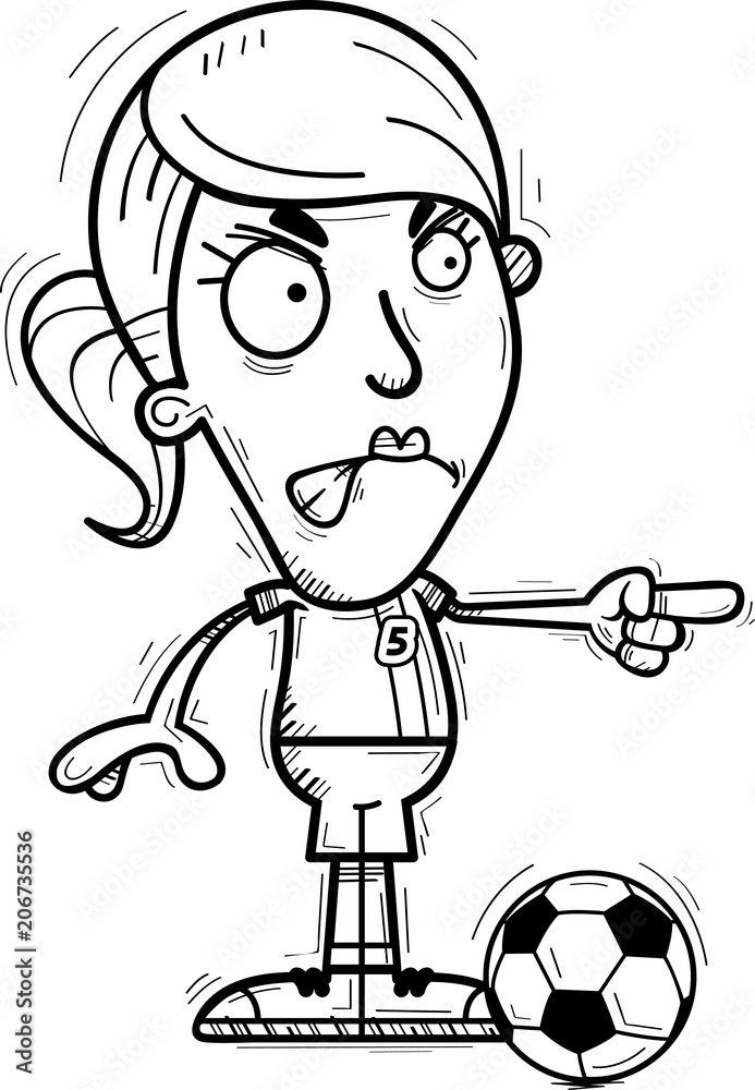 Angry Cartoon Soccer Player Angry Cartoon Soccer Player