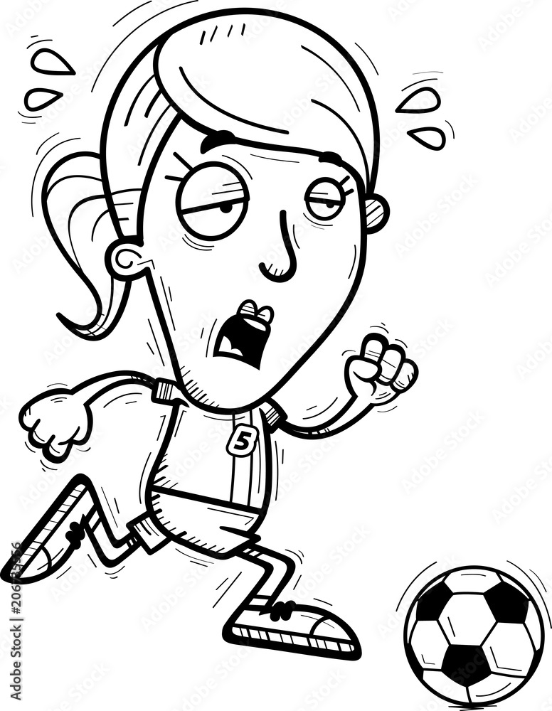 Exhausted Cartoon Soccer Player Exhausted Cartoon Soccer Player