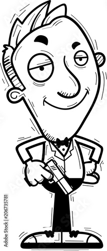 Confident Cartoon Spy