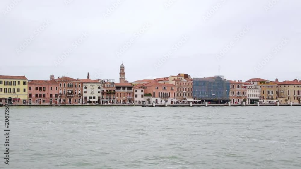 Venice City Italy View From Sea Boat Panorama Venice City Italy View From Sea Boat Panorama