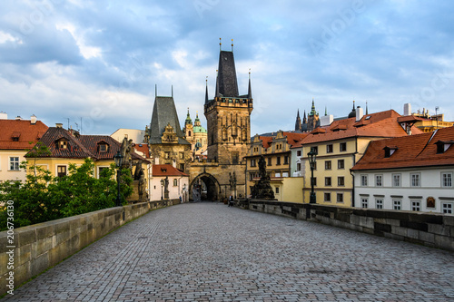 New Town Bridge Tower in Charles Bridge, Prague, Czech Republic