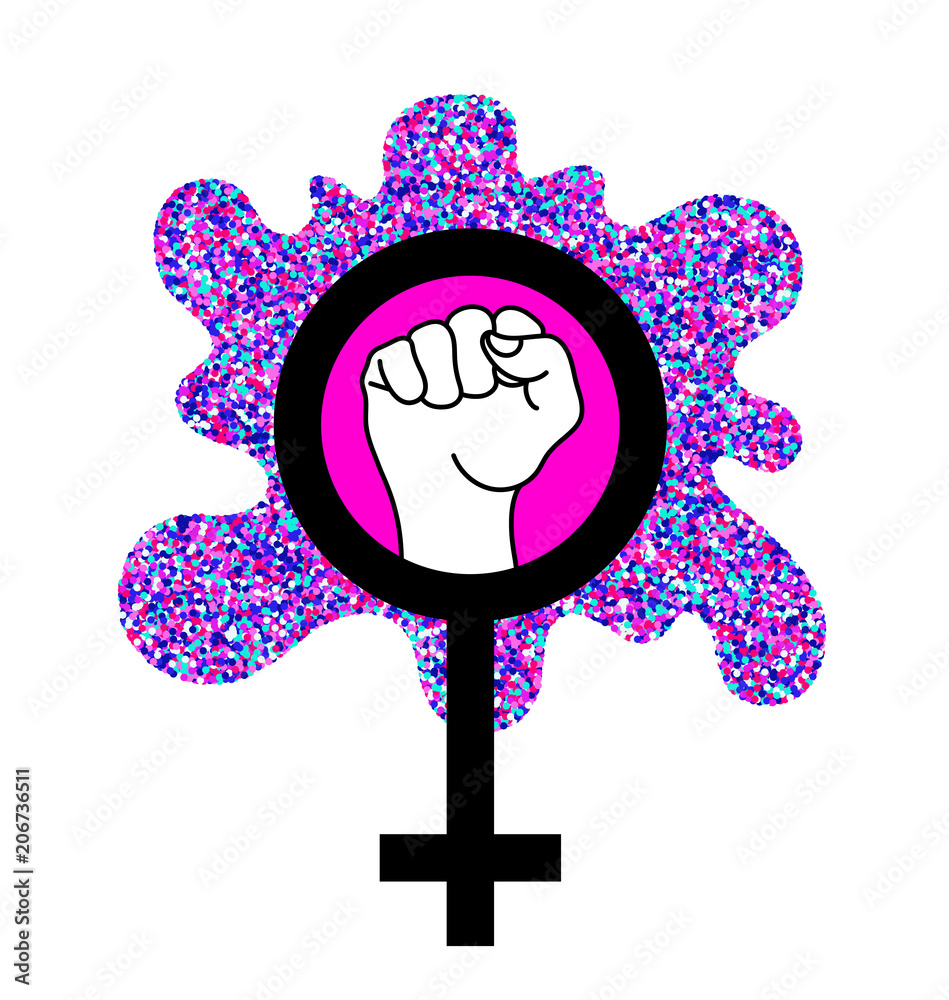 Yes women can symbol female power woman rights Vector Image
