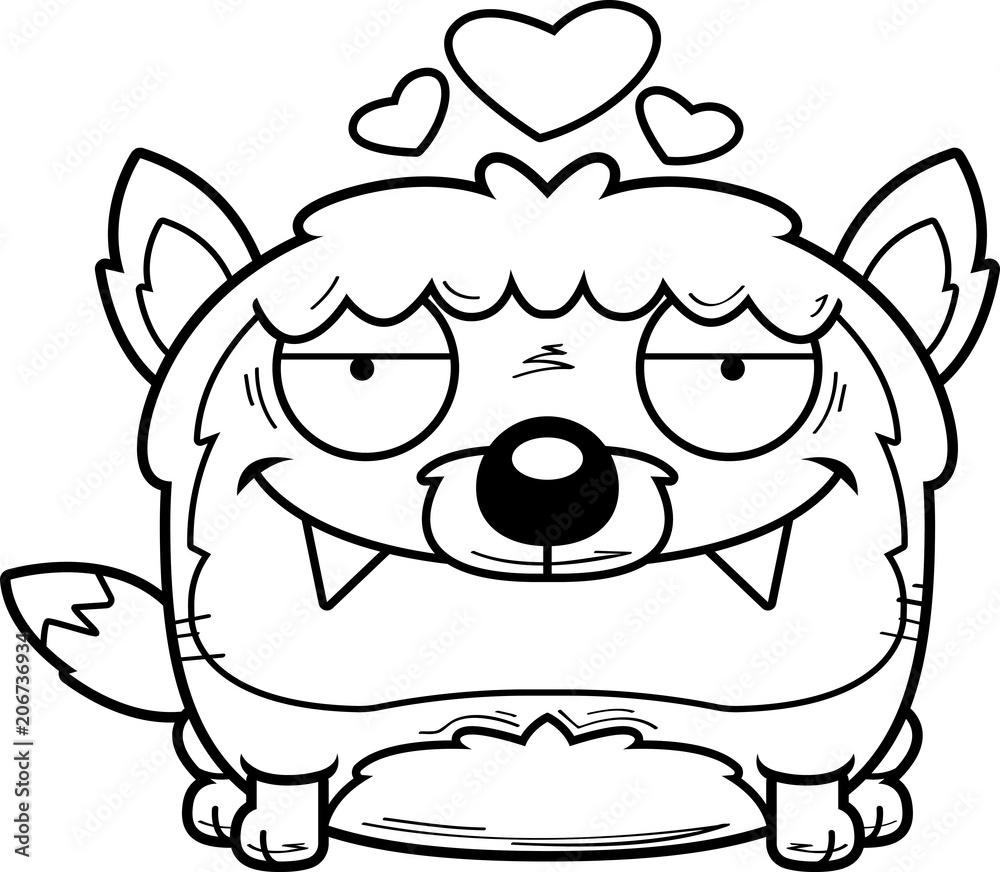 Cartoon Fox in Love Cartoon Fox in Love