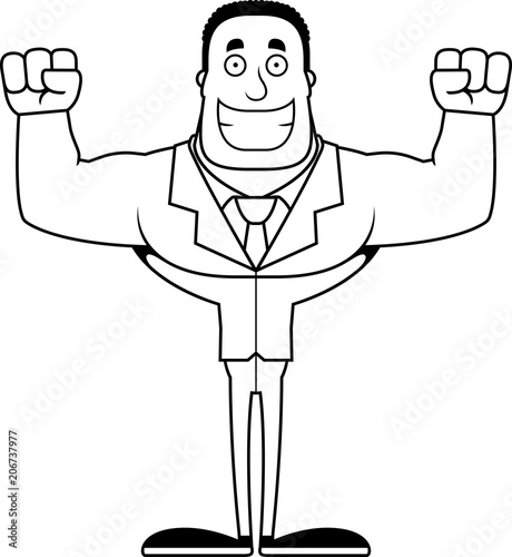 Cartoon Smiling Businessperson