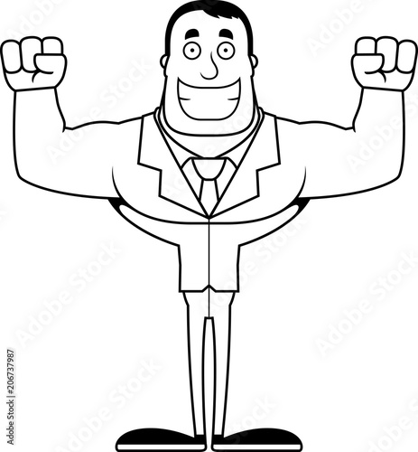 Cartoon Smiling Businessperson