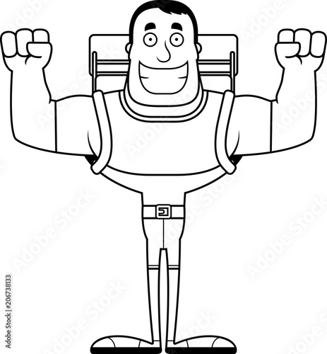 Cartoon Smiling Hiker