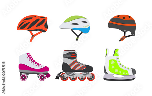 Vector elements for skating.