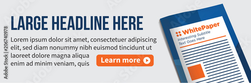 Whitepaper or Ebook CTA with Cover and Download Button for Free Digital Download and Call for Marketing Action
